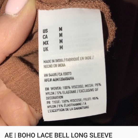 American eagle lace boho top size medium - Picture 5 of 6